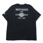 HARLEY DAVIDSON Double-sided Print T-shirt XXL Black Cotton TOKYO JAPAN
