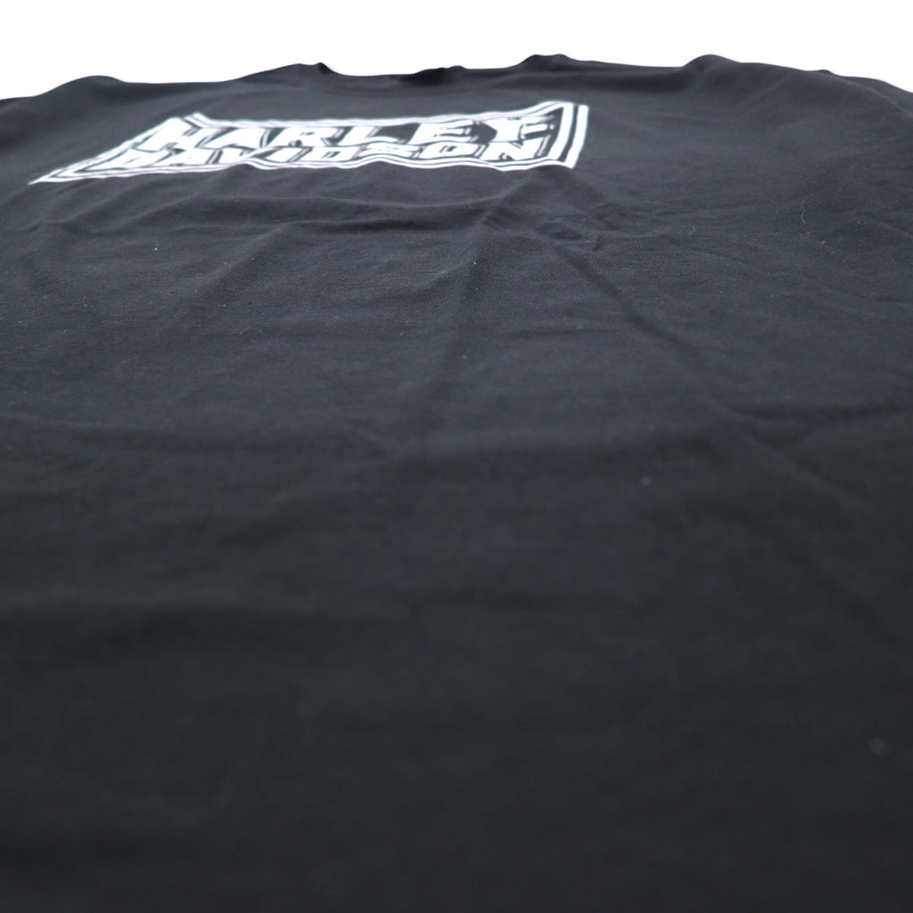 HARLEY DAVIDSON Double-sided Print T-shirt XXL Black Cotton TOKYO JAPAN