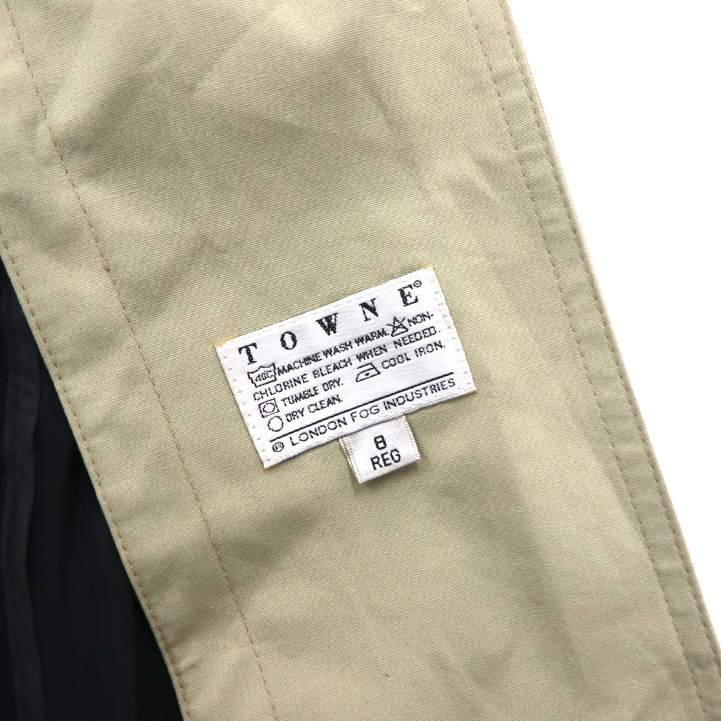 TOWNE by London Fog 90年代 フード着脱式 トレンチコート M ベージュ コットン ライナー着脱式