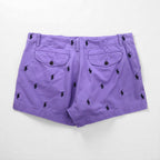RALPH LAUREN SPORT 90s Shorts, Size M, Purple, All-Over Pony Embroidery.