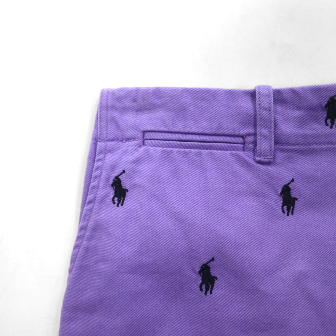 RALPH LAUREN SPORT 90s Shorts, Size M, Purple, All-Over Pony Embroidery.