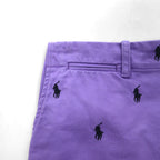 RALPH LAUREN SPORT 90s Shorts, Size M, Purple, All-Over Pony Embroidery.