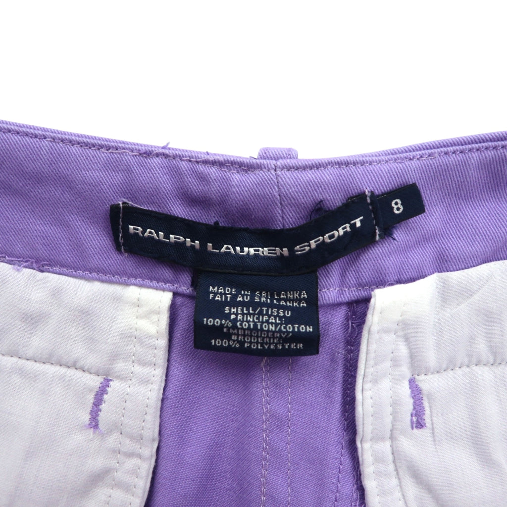 RALPH LAUREN SPORT 90s Shorts, Size M, Purple, All-Over Pony Embroidery.