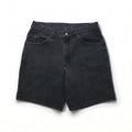 Lee black denim shorts, size L, black, cotton, made in Costa Rica.