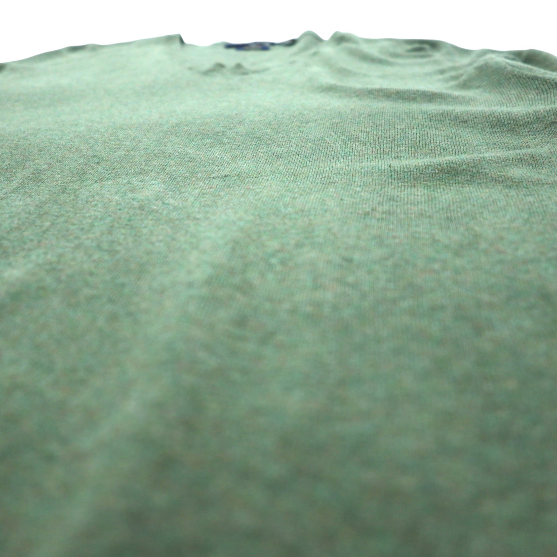 POLO RALPH LAUREN V-neck Pima Cotton Knit Sweater L Khaki Small Pony Embroidery PIMA COTTON