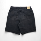 Lee black denim shorts, size L, black, cotton, made in Costa Rica.