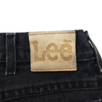 Lee black denim shorts, size L, black, cotton, made in Costa Rica.