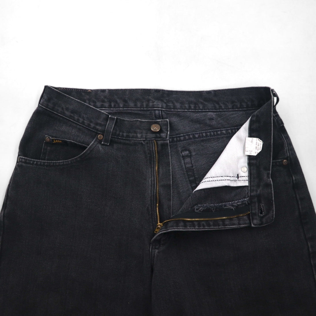 Lee black denim shorts, size L, black, cotton, made in Costa Rica.