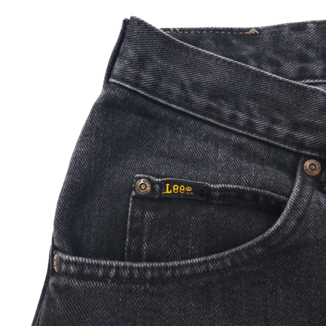Lee black denim shorts, size L, black, cotton, made in Costa Rica.