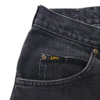 Lee black denim shorts, size L, black, cotton, made in Costa Rica.