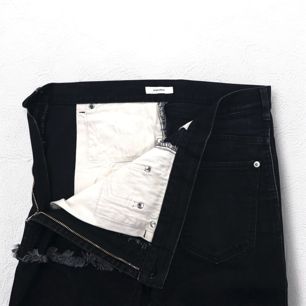 whowhat PUZZLE DENIM Jeans Pants S Black Made in Japan