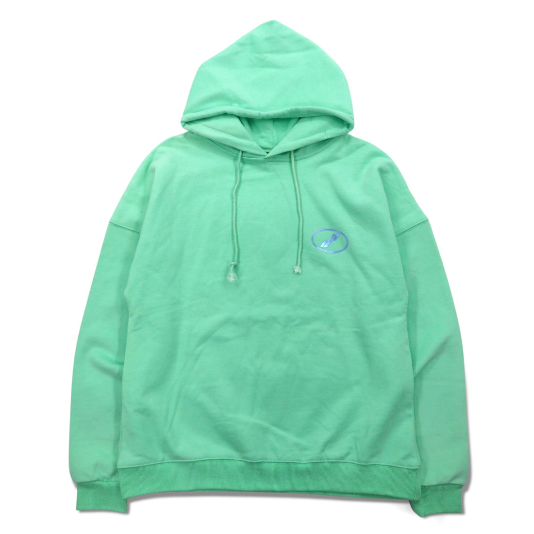WE11DONE Pullover Hoodie S Mint Green Logo Print Iridescent Logo Hoodie