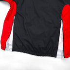 STARTER Nylon Parka Track Jacket Jersey, Size L, Black, with Hood Storage