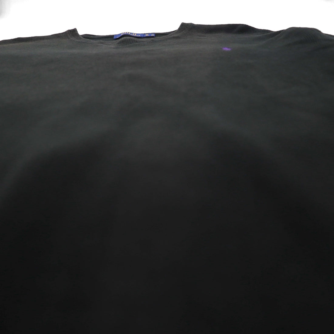 Polo Ralph Lauren V-neck sweatshirt, XL, black cotton with small pony embroidery