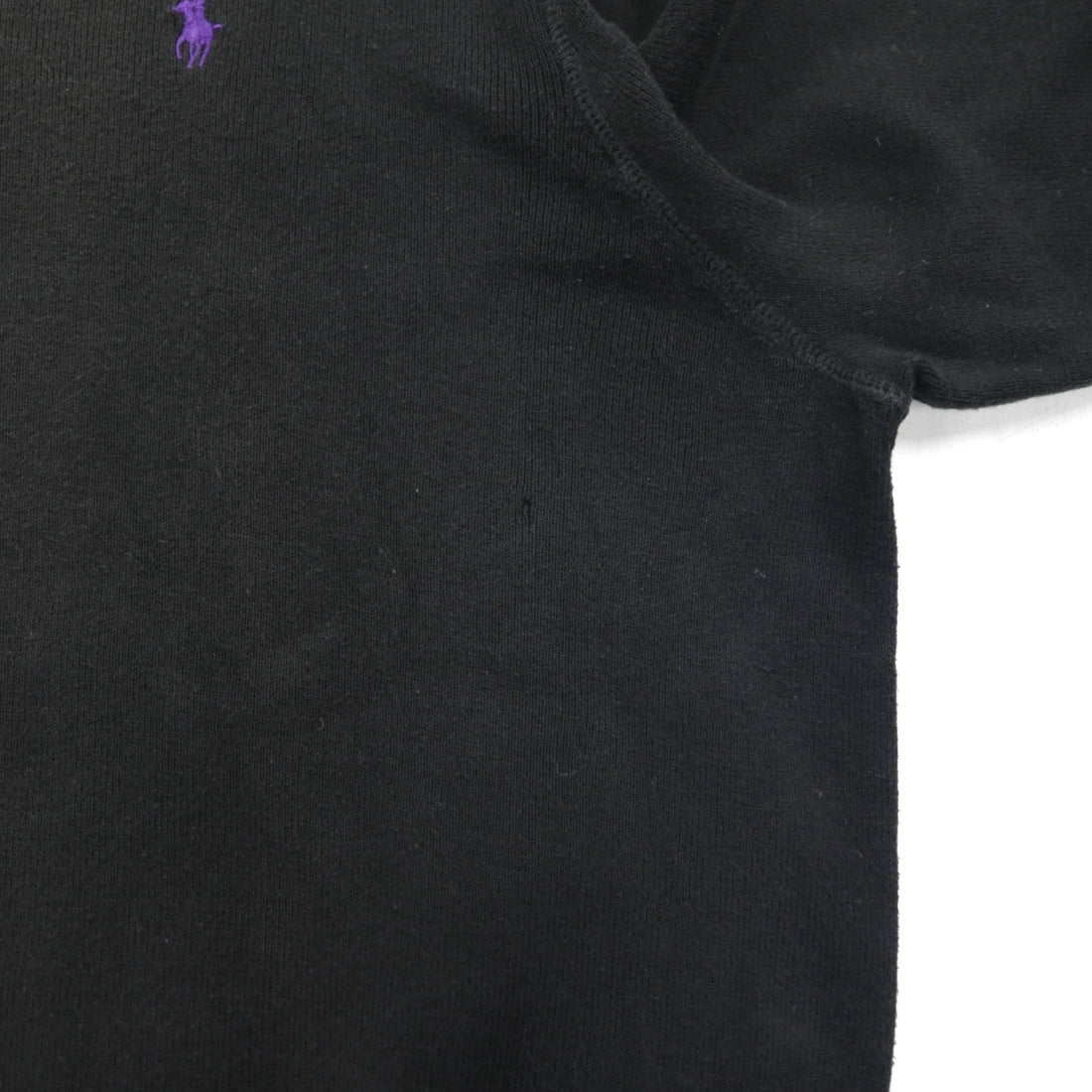 Polo Ralph Lauren V-neck sweatshirt, XL, black cotton with small pony embroidery