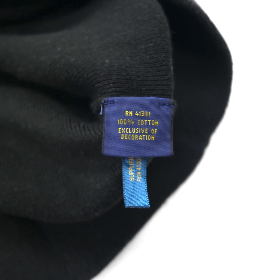 Polo Ralph Lauren V-neck sweatshirt, XL, black cotton with small pony embroidery