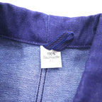 Vintage 70s Euro Work Jacket SANFOR 70s German made denim coverall work jacket L size deadstock unused