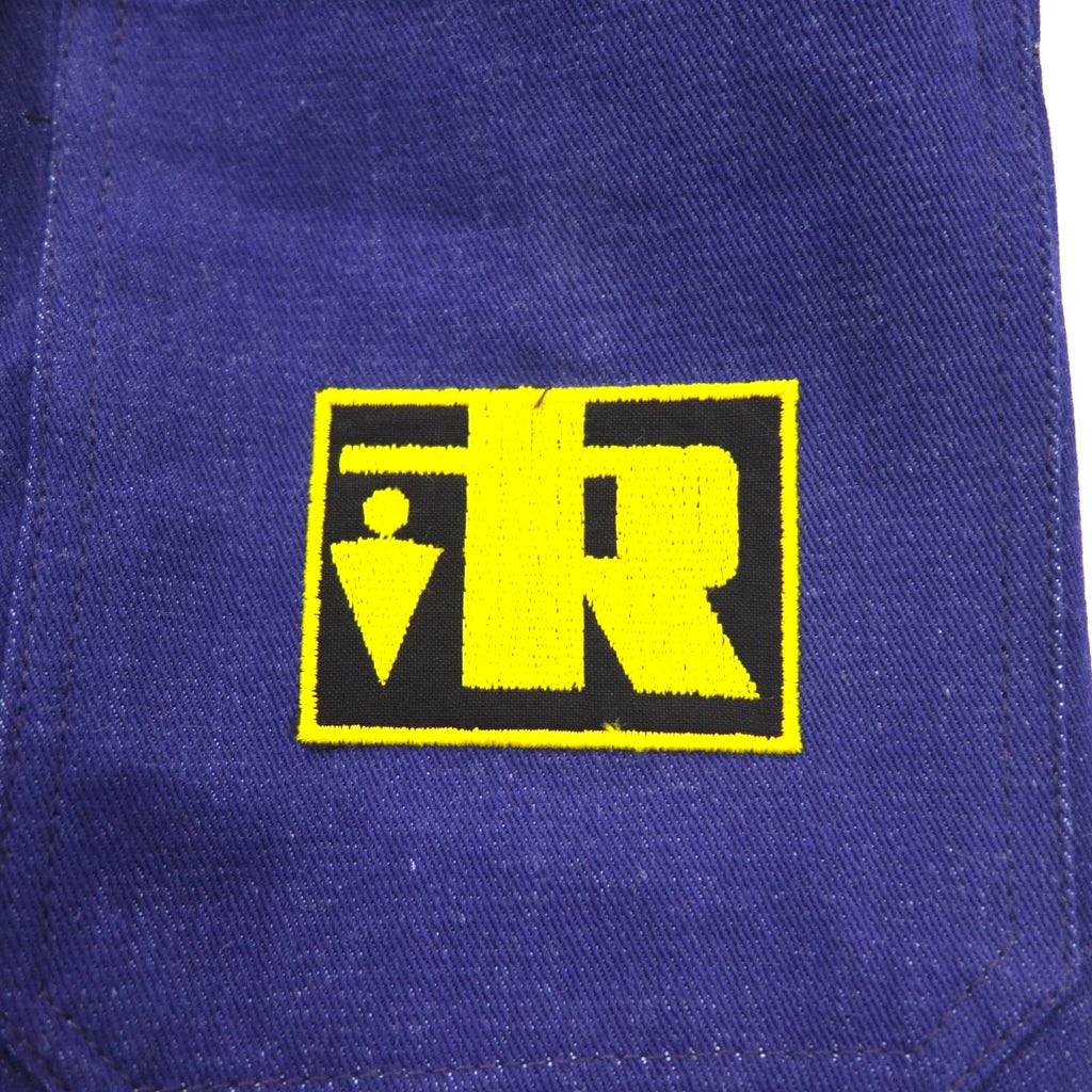 Vintage 70s Euro Work Jacket SANFOR 70s German made denim coverall work jacket L size deadstock unused