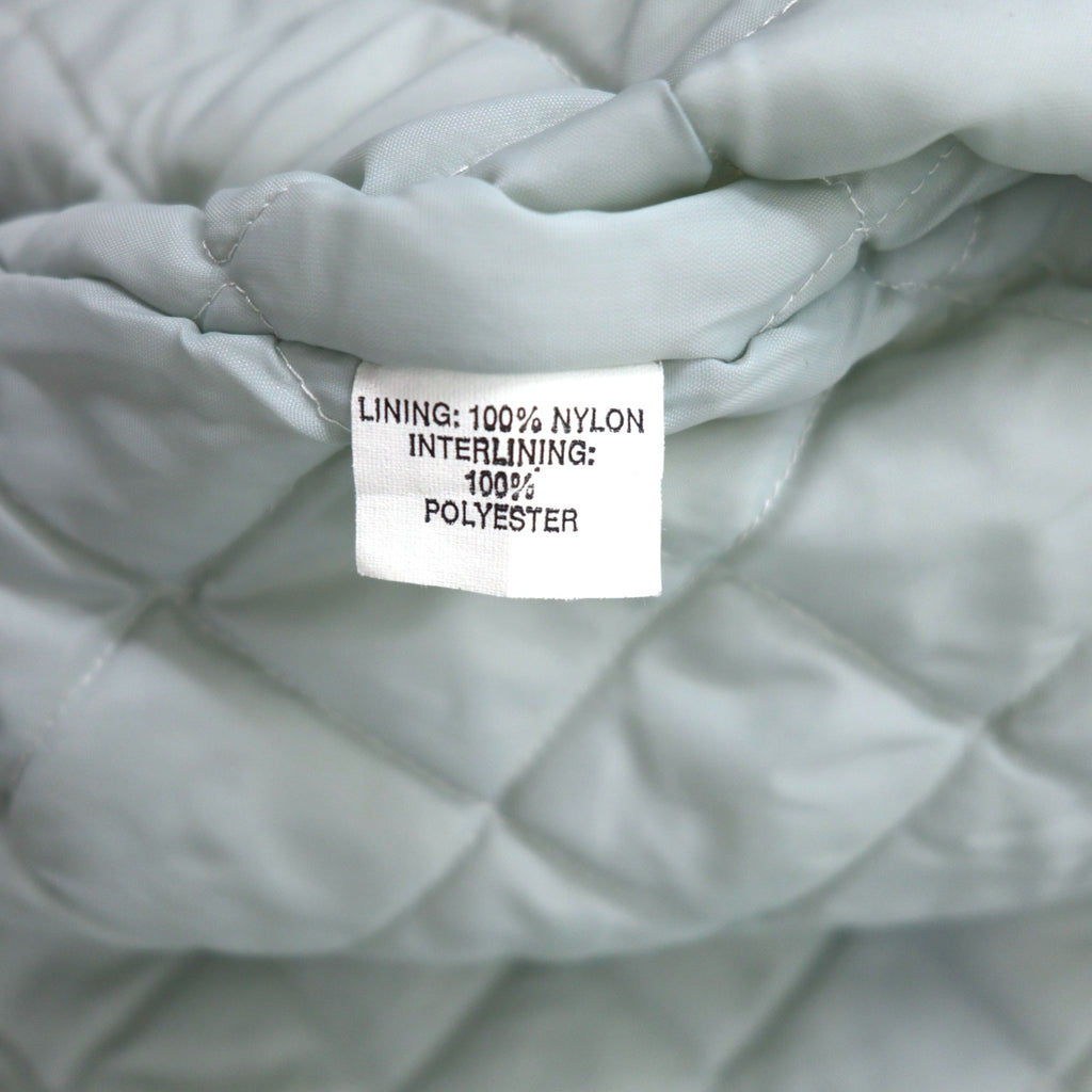 DeLONG USA made 90s varsity jacket XL white nylon quilted liner MUHLENBERG NORTH STARS back print