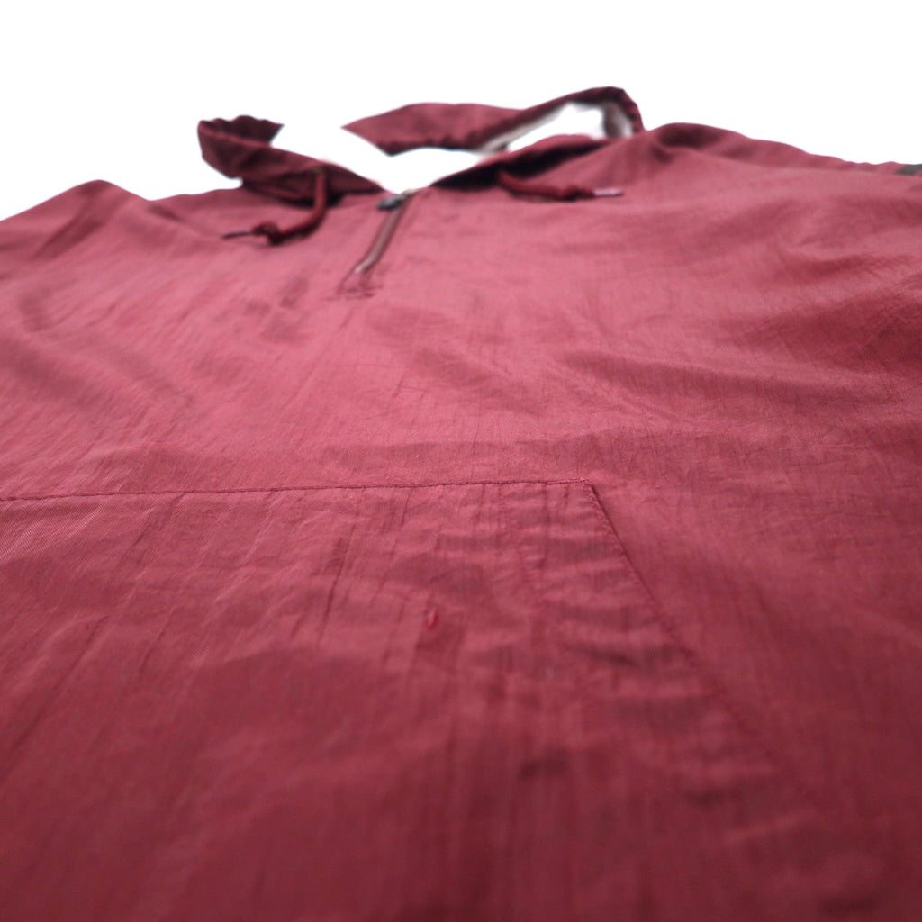 Champion 90s Anorak Parka XXL Bordeaux Nylon Half Zip Drawstring Big Size
