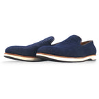 polpetta × Brilla per il gusto (BEAMS) Denim slip-on loafers 25.5cm blue leather switching SPORTO