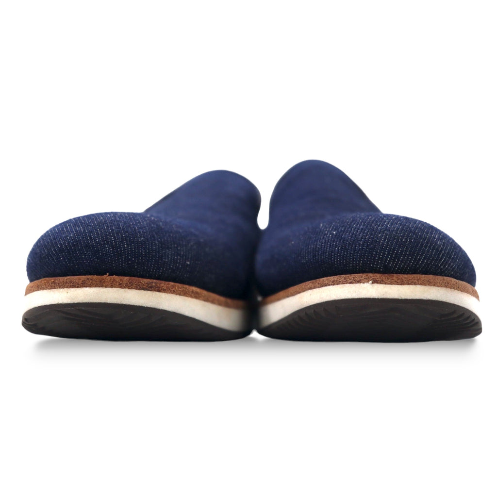 polpetta × Brilla per il gusto (BEAMS) Denim slip-on loafers 25.5cm blue leather switching SPORTO
