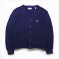 IZOD LACOSTE 70s Knit Cardigan with Spool Tag, Size Small, Navy, Acrylic, Short Length