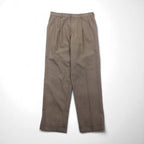 LANDS' END 2-pleat Wide Leg Slacks, Size M, Brown, Glen Plaid, Wool