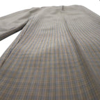 LANDS' END 2-pleat Wide Leg Slacks, Size M, Brown, Glen Plaid, Wool