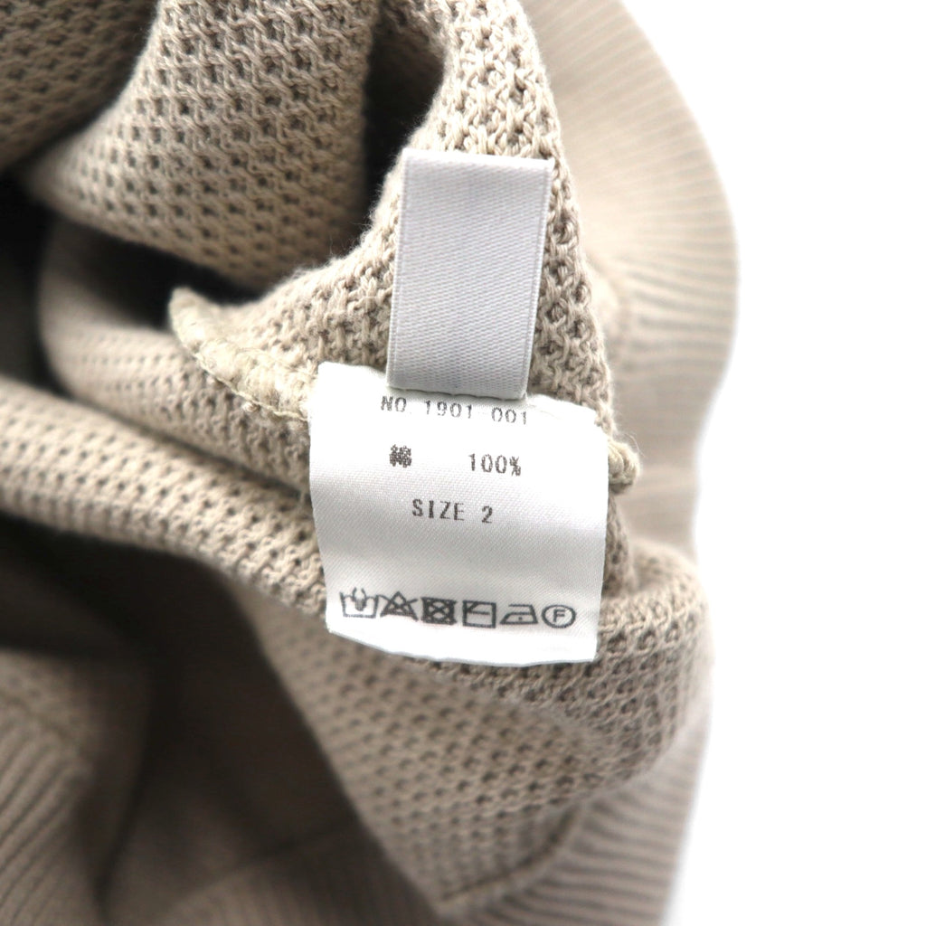 crepuscule モスステッチ プルオーバー ニット セーター 鹿の子 M ベージュ MOSS STITCH P/O ビッグサイズ 1901-001