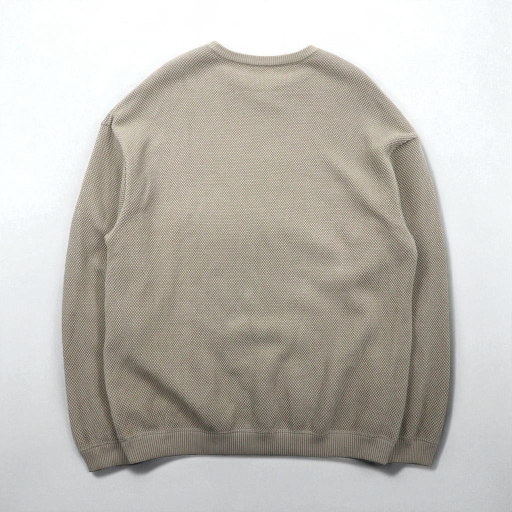 crepuscule モスステッチ プルオーバー ニット セーター 鹿の子 M ベージュ MOSS STITCH P/O ビッグサイズ 1901-001