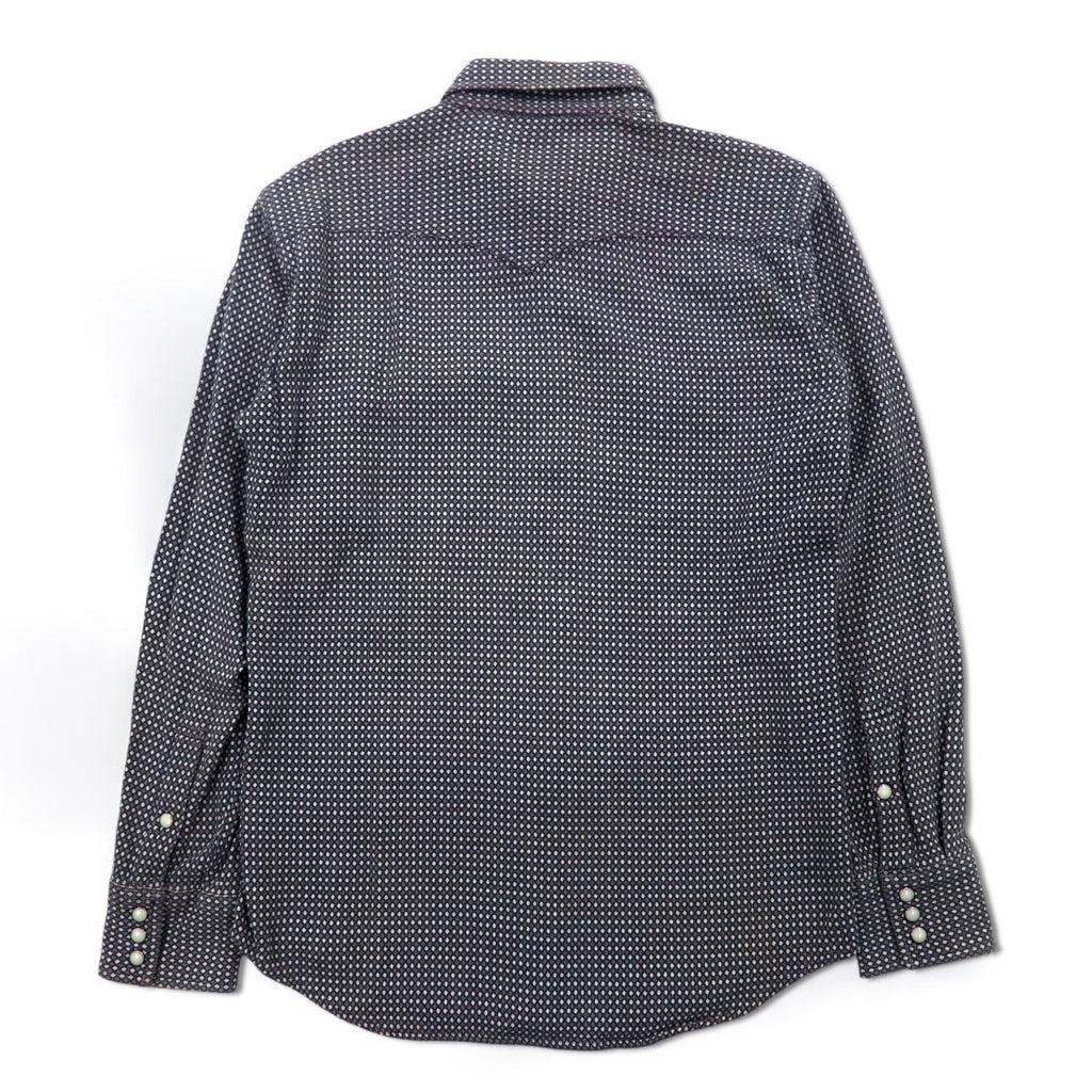 Wrangler 90s All-Over Print Western Shirt, Medium, Grey, Cotton, Front Pocket