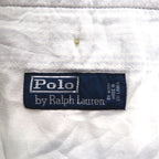 Polo by Ralph Lauren 90s Seersucker Shorts, Size L, Blue and White Stripes, Made in Sri Lanka