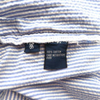 Polo by Ralph Lauren 90s Seersucker Shorts, Size L, Blue and White Stripes, Made in Sri Lanka
