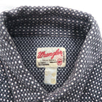 Wrangler 90s All-Over Print Western Shirt, Medium, Grey, Cotton, Front Pocket
