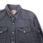 Wrangler 90s All-Over Print Western Shirt, Medium, Grey, Cotton, Front Pocket