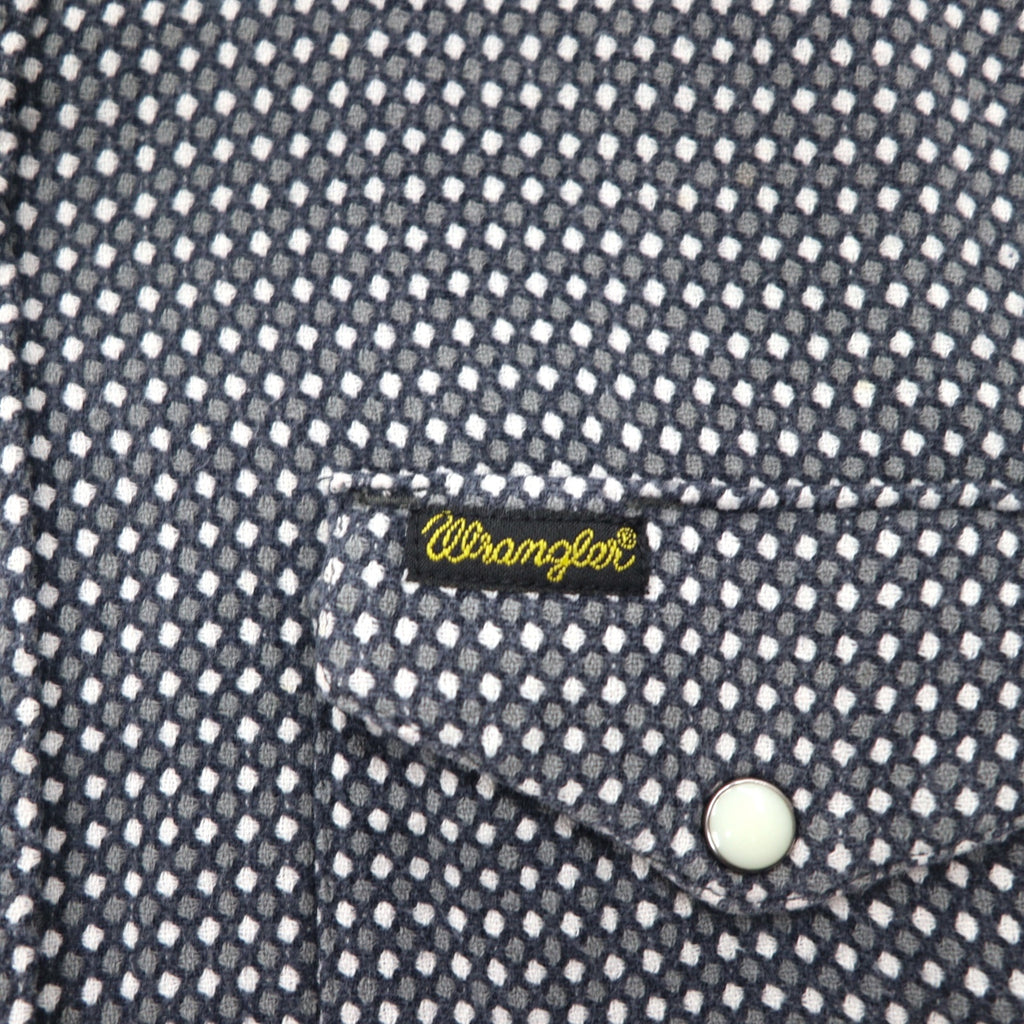 Wrangler 90s All-Over Print Western Shirt, Medium, Grey, Cotton, Front Pocket