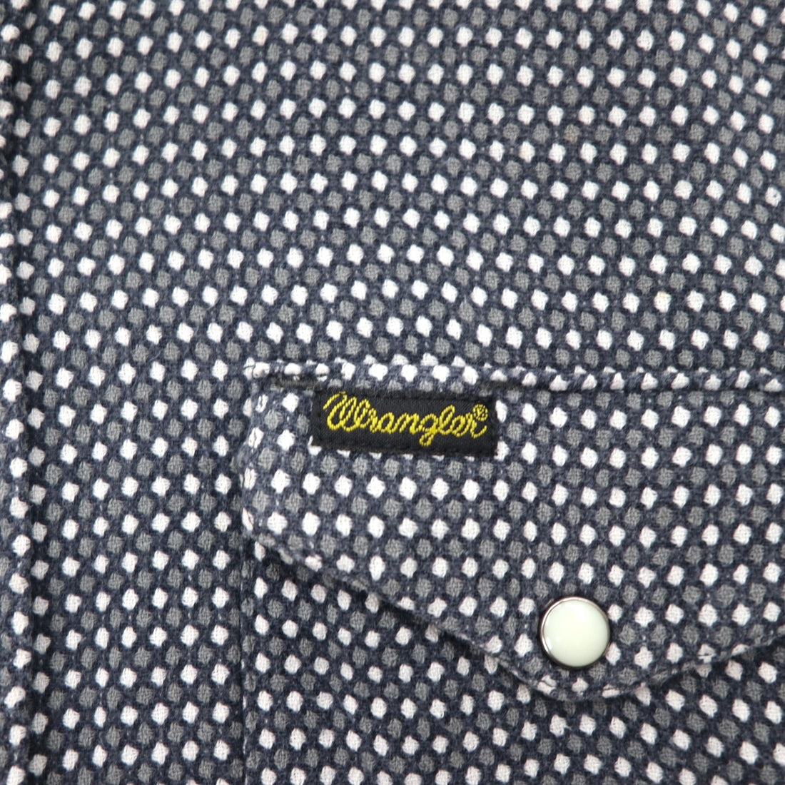 Wrangler 90s All-Over Print Western Shirt, Medium, Grey, Cotton, Front Pocket