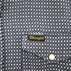 Wrangler 90s All-Over Print Western Shirt, Medium, Grey, Cotton, Front Pocket