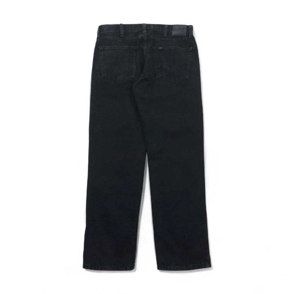 Lee Regular Fit Straight Jeans, Black Denim Pants, Size L, Zipper Fly, USA Model, 2008908, Made in Mexico