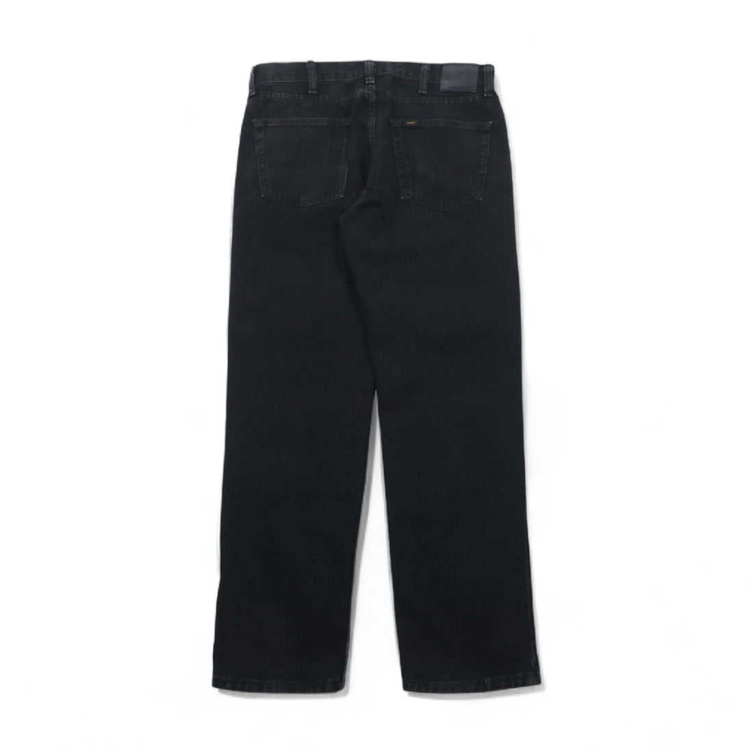 Lee Regular Fit Straight Jeans, Black Denim Pants, Size L, Zipper Fly, USA Model, 2008908, Made in Mexico
