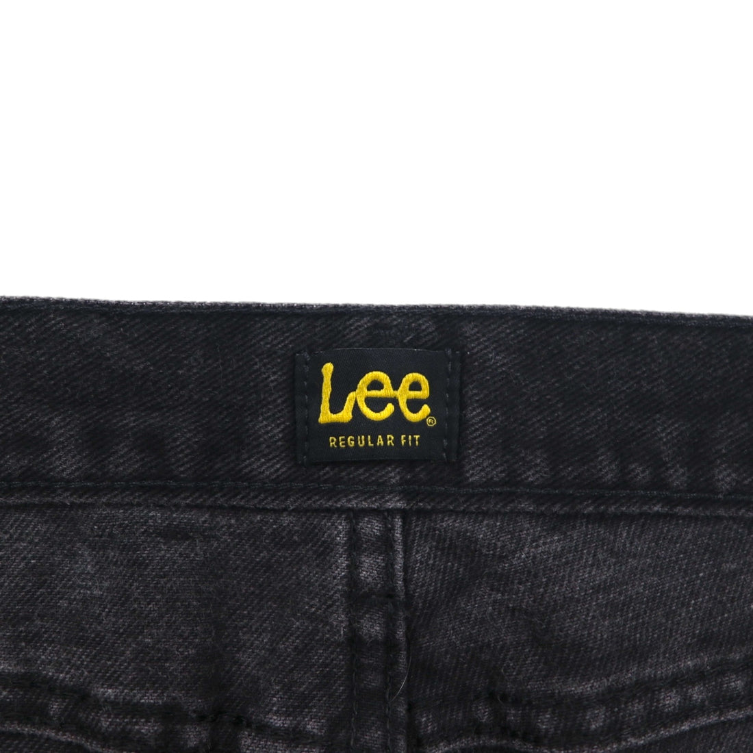 Lee Regular Fit Straight Jeans, Black Denim Pants, Size L, Zipper Fly, USA Model, 2008908, Made in Mexico
