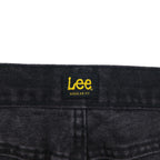 Lee Regular Fit Straight Jeans, Black Denim Pants, Size L, Zipper Fly, USA Model, 2008908, Made in Mexico