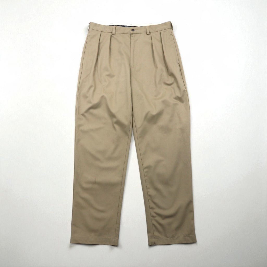 Polo Ralph Lauren 90s Polo Chino Pants, Wide Leg Pants, Beige, Size L, Andrew Pant, Pleated