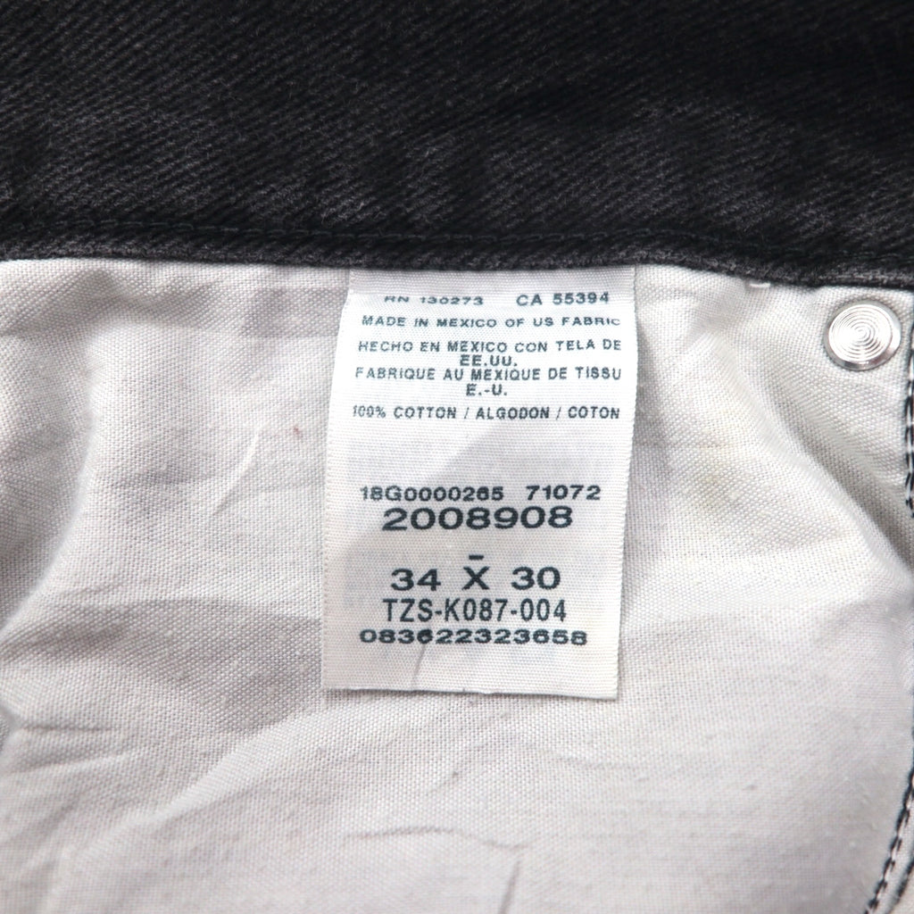 Lee Regular Fit Straight Jeans, Black Denim Pants, Size L, Zipper Fly, USA Model, 2008908, Made in Mexico