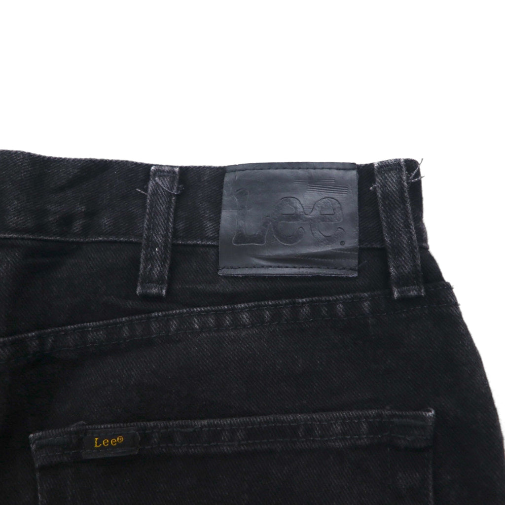 Lee Regular Fit Straight Jeans, Black Denim Pants, Size L, Zipper Fly, USA Model, 2008908, Made in Mexico