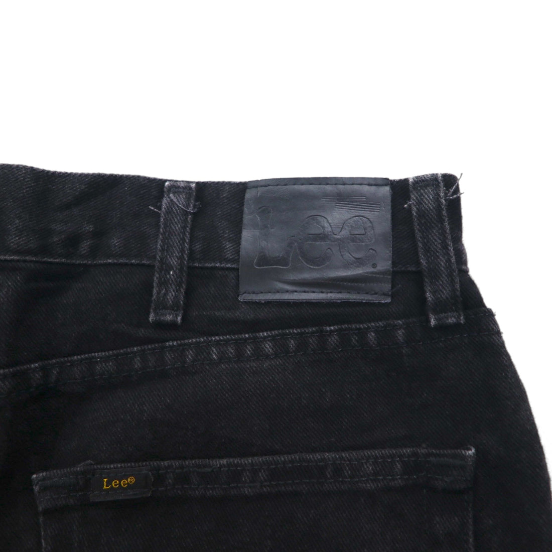 Lee Regular Fit Straight Jeans, Black Denim Pants, Size L, Zipper Fly, USA Model, 2008908, Made in Mexico