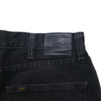Lee Regular Fit Straight Jeans, Black Denim Pants, Size L, Zipper Fly, USA Model, 2008908, Made in Mexico