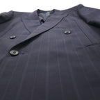 BURBERRY Made in Japan Peak Lapel Double-Breasted Blazer Suit, Size M, Wool and Mohair Stripe