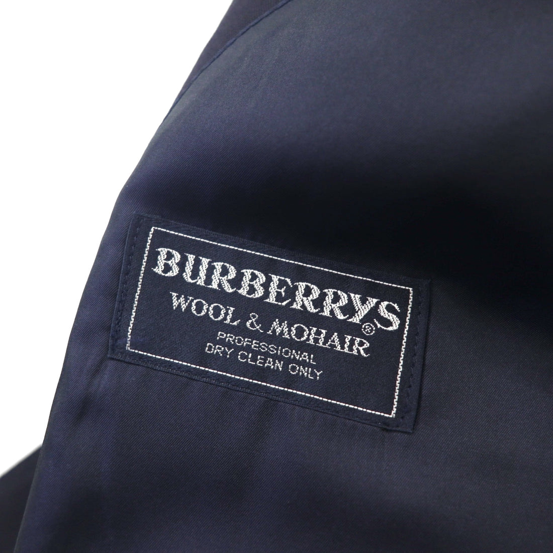 BURBERRY Made in Japan Peak Lapel Double-Breasted Blazer Suit, Size M, Wool and Mohair Stripe